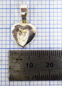 Bail Large Heart Sterling Silver