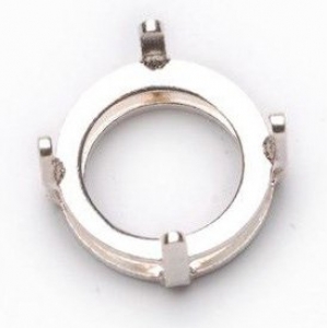 Cab Setting Round 7mm Sterling Silver