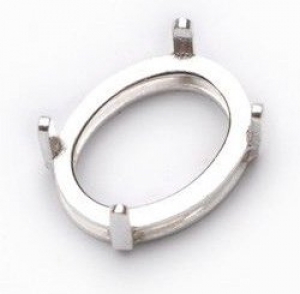 Cab Setting Oval 8x6mm Sterling Silver
