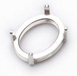 Cab Setting Oval 10x7 mm Sterling Silver