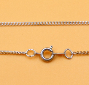 Chain Curb Link Silver Plated 75cm x 1.5mm
