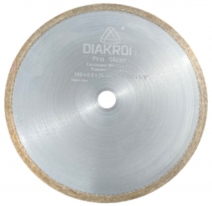 Diakron Pro-Slicer Continuous Rim Sintered Diamond Saw Blade 7x.032x5/8" - 180x0