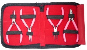 Plier Set 4 Pce 115mm Superfine with Leather Pouch
