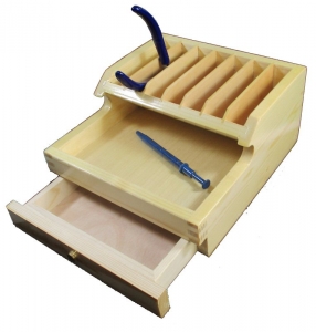 Wooden Plier Storage with Drawer (7 Pliers)