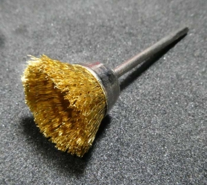 Brass Cup Brush 15 x 10mm - 2.35mm Shaft