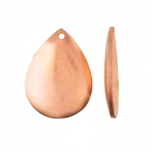 Copper Domed Pear 21.2x16mm 18 Gauge
